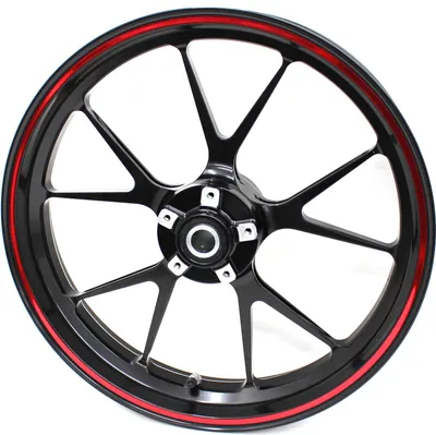 Produktbild von 10m Felgenrand Stripes 7mm Chrom Rot + Montagetool Dekorstreifen Auto Motorrad Fahrrad Klebestreifen