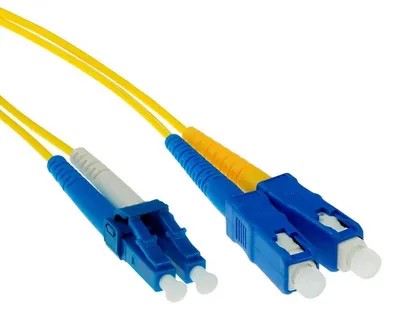 Image de ACT 10 mètres LSZH monomode 9/125 OS2 fibre patch duplex avec connecteurs LC et SC