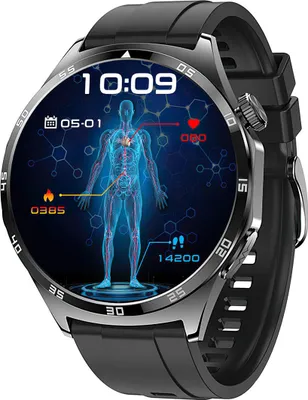 Produktbild von Smartwatch 48 mm – AMOLED 1,43 Zoll, EKG & HRV, BMI, Telefonfunktion, 24h Gesundheitsüberwachung, mehrere Sportmodi