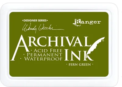 Produktbild von Ranger Archival Ink Stempelkissen - Feinkontur/Wasserfest Fern Green by Wendy Vecchi