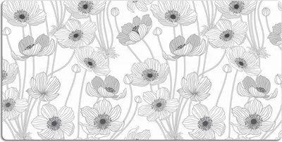 Produktbild von Schreibtischmatte Tischunterlage 100x50 cm Mauspad - Mohnkontur.