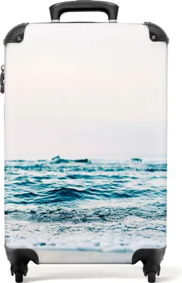 Produktbild von NoBoringSuitcases.com® Koffer Handgepäck Trolley Rollkoffer Kleine Reisekoffer mit 4 Rollen - Meer - Wasser - Natur - Wellen - Strand - Cabin Size < 55x40x23 cm & 55x40x20 cm - Fotokoffer - Kabinenkoffer - BoardgepäckHandgepäck Koffer 55x35x20 cm, 36L,