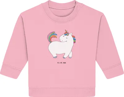 Produktbild von Mr. & Mrs. Panda Organic Baby Pullover Einhorn Stolzieren 12. - 18. Monat - Baumwolle Pink - Geschenk, Pferd, Bullover, Stolz, Unicorn, Reiten, Einhörner, Bunt