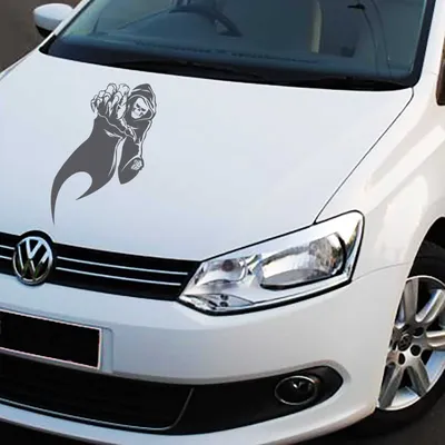 Produktbild von Aufkleber - Autoaufkleber "Reaper" Skull 60cm x 31cm dunkelgrau - Tuning Carystyling Heckscheibe Auto