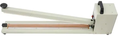 Zdjęcie produktu dla Ręczna maszyna do zgrzewania impulsowego, wymiary 87 x 19 x 30 cm, szerokość zgrzewu 3 mm, długość zgrzewu 600 mm, moc 750 W, napięcie 220 V
