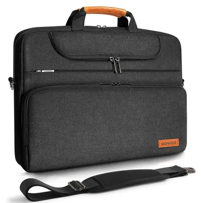 Zdjęcie produktu dla Torba na laptopa teczka torba na ramię - Wodoodporna - Czarna - Do pracy i szkoły