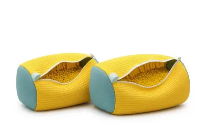Zdjęcie produktu dla 2-częściowa torba do prania butów Premium Edition 2025 do pralki, torba do prania butów sneakersowych z puchem czyszczącym 360° i zapięciem na suwak