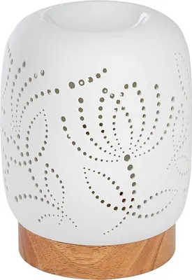 Obrázok produktu pre ONVAYA® Vonná lampa | Elektrická | Farba: krémovo biela | Aróma difuzér | Aróma lampa | Aróma kanvička | Moderné vonné svetlo | Model Katja