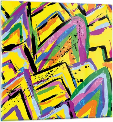 Produktbild von Bilder auf glas - Abstraktion modern - 40x40cm - Glasbilder - Wandbilder - Kunstdruck - zum Aufhängen bereit - Wanddekoration aus Glas - Glas Bilder - Wandbild auf Glas - Einteilig - GAC40x40-4111