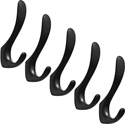Produktbild von Schwarze Haken, Zinklegerung, 5er Set, Bad, Küche