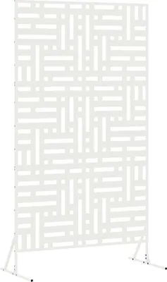 Image de vidaXL Pare-vue blanc 100 x 50 x 180 cm acier