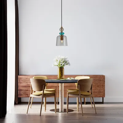 Zdjęcie produktu dla Lampa wisząca dekoracyjna multikolor szklany dymiony klosz do salonu nad stół 1xE27 40W NAMOS Italux