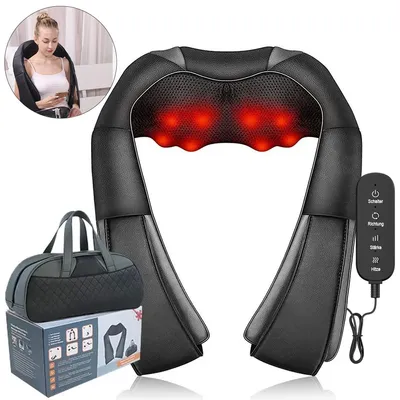 Produktbild von Elektrischer Nackenmassagegerät mit 16 Massageköpfen & Wärme – Multifunktionaler Schulter- und Rücken-Massager, Geschenke für Frauen/Mütter/Väter