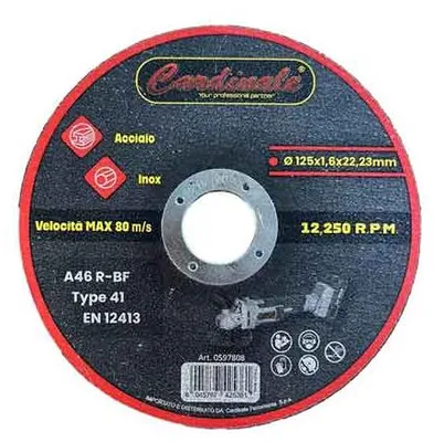 Immagine prodotto di DISCO DA TAGLIO PER FERRO/INOX CARDINALE Ø 115x1,0 mm