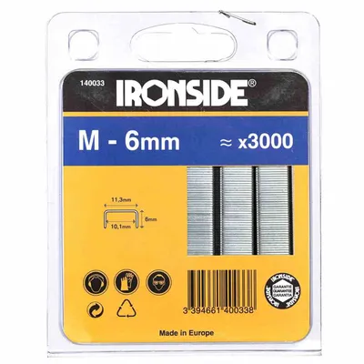 Produktbild von Ironside IR140033, Klammer-Kassetteneinheit, 1 cm, Befestigung, 1,13 cm, 2000 Heftklammern, Rocafix № 3, Rapid № 53, Arrow T21