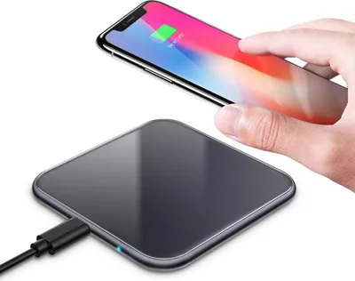Immagine prodotto di Caricabatterie rapido wireless per iPhone e Android, 15 W - nero