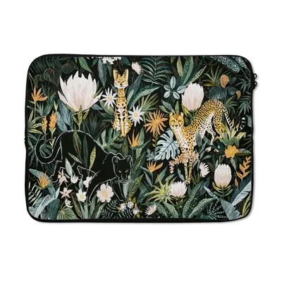 Produktbild von MuchoWow® Laptop Hülle 14 ZollDschungel - Tiere - Pflanzen Laptoptasche - Laptoptasche - Stoßsicher - Schutzhaube