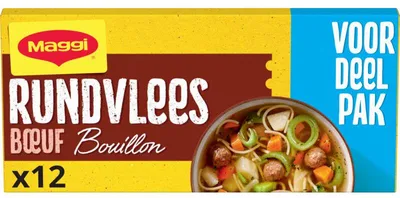 Produktbild von Maggi Rundvlees Bouillonwürfel 123g – Aromatische Rinderbrühe zum Kochen