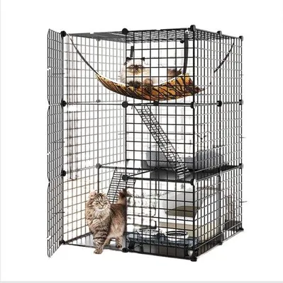 Image de Ce petit chaton peut jouer en toute sécurité et confortablement dans ce grand hamac pour chat XXL.