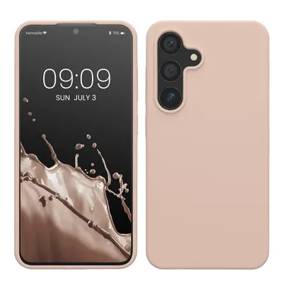 Produktbild von kwmobile Hülle kompatibel mit Samsung Galaxy S24 Hülle - Silikon Handy Case - Handyhülle für Samsung S24 weiche Oberfläche - kabelloses Laden für