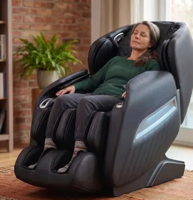 Produktbild von NAIPO Massagesessel Shiatsu Massagestuhl Zero Gravity für Ganzkörper, mit Heizung, SL Track, Klopfen, Kneten, Luft-Massage-System, USB, Bluetooth 3D Surround Sound Musik, Für Zuhause und Büro, Schwarz