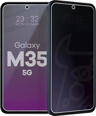 Produktbild von Hybridglas mit Privatschutzfilter für Galaxy M35 5G, Bizon Glass Mule Shadow, Matt