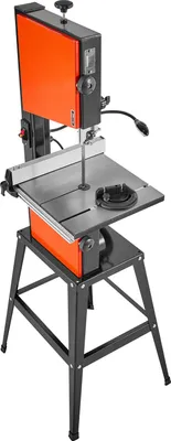 Produktbild von SucceBuy Bandsäge mit Untergestell, 254 mm, Zweigang-Holzbandsäge, 373 W (1/2 PS), max. Schnitthöhe 160 mm, 335x340 mm Gusseisentisch, mit 360°-Arbeitsleuchte, Gehrungsanschlag und Parallelanschlag