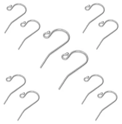 Ohrhaken 5 Paar, 26 mm, 0,8 mm, 925 Sterlingsilber, nickelfrei