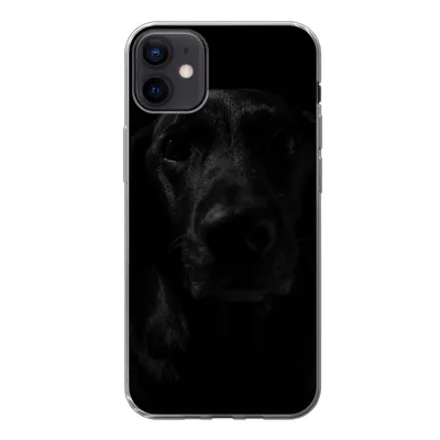 Produktbild von MuchoWow® Handyhülle Schutzhülle Hülle für iPhone 12 mini Hund - Haustier - Schwarz Silikon Softcase Handy Hülle - Bild