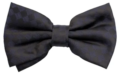 Produktbild von Fabio Farini - 1 Stück Herren Karomuster Fliegen - Männer Querbinder Vorgebunden Bowtie Schwarz/Blau