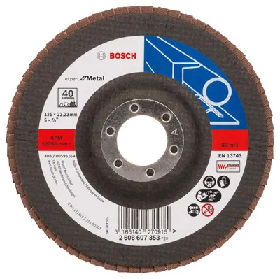 Produktbild von Fächerschleifscheibe X551 Expert for Metal, gerade, 125 mm, 40, Glasgewebe