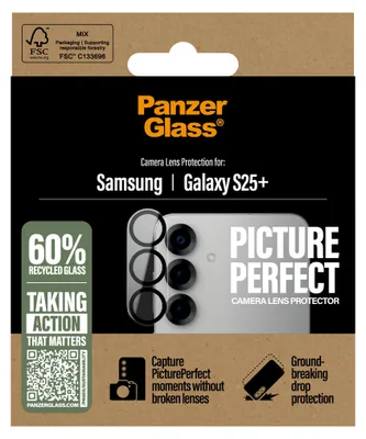 Produktbild von PanzerGlass ® PicturePerfect Kameraschutz Samsung Galaxy S25+, Samsung, Samsung - Galaxy S25+, Trockene Anwendung, Kratzresistent, Schockresistent, Transparent, 1 Stück(e)