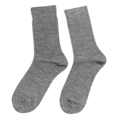 Produktbild von Herren Basic Socken aus Wolle 5:2 Rippe Grau Größe 39-42