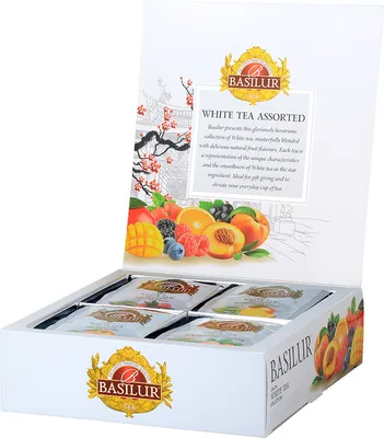 Produktbild von BASILUR Präsentset mit 4 Sorten weißem Ceylon Tee mit natürlichen Zusätzen 60g
