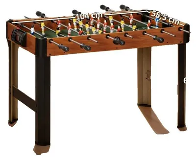 Obrázek produktu pro Stůl na stolní fotbal, odolné MDF, integrovaný počítadlo skóre, hnědý