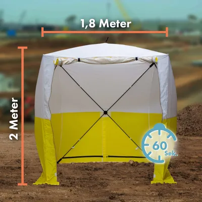 Produktbild von Montagezelt 1,8×1,8×2 m – Mobiles Arbeitszelt, wetterfest & in 1 Minute aufgebaut