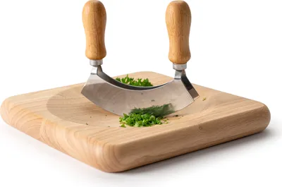 Immagine prodotto di CONTINENTA Wiegemesserbrett inkl, Messer, Gummibaum 22,5x22,5x2,8 cm 3126 4017167312606