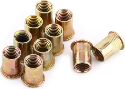 Obrázok produktu pre Nitovacie matice s plochým závitom M3-M12 z uhlíkovej ocele, nitovacie matice s prírubou, nitovacie matice, spojovací materiál (M12x20 ks)