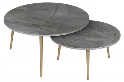 Immagine prodotto di Eleganti tavolini in legno grigio in stile moderno