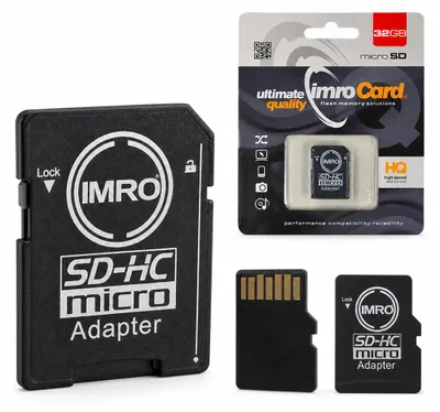 Zdjęcie produktu dla Imro karta pamięci 32GB microSDHC kl. 10 UHS-I + adapter