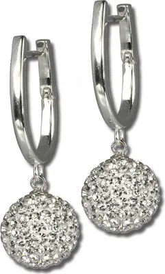 Image de SilberDream Femme Boucles d'oreilles zircon blanc Créoles 925 Argent D2GSO204