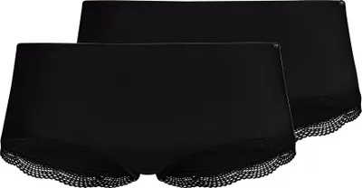 Produktbild von SKINY Damen Hipster, 2er Pack - Pant DP, Classic Baumwolle, Spitze, Baumwoll-Stretch Schwarz L