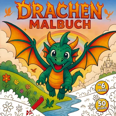Produktbild von DRACHEN Malbuch für Kinder ab 6 Jahren