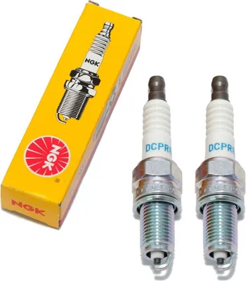 Image de Jeu de bougies d'allumage NGK 2x DCPR8E bougie d'allumage antiparasitée, 19,0mm filet long Ø 12,0mm Hex 16,0mm, distance entre les électrodes 0,85mm, valeur thermique 8, 4179 / 4339