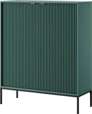 Obrázok produktu pre Komoda NANAIMO K104 - zelená - zlaté úchyty - šírka 104 cm, výška 125 cm, hĺbka 39 cm