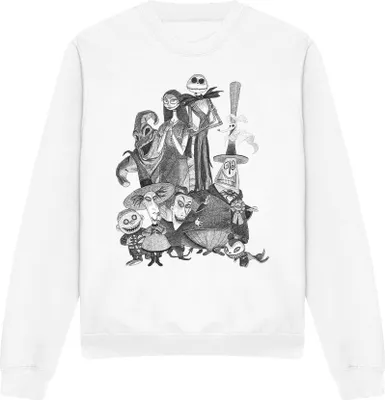 Produktbild von The Nightmare Before Christmas - Sweatshirt für Herren/Damen Uni TV4846 (XXL) (Weiß)