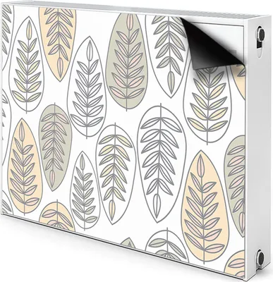 Produktbild von Magnet Heizkörper-Abdeckung Verkleidung Abdeckung Heizkörperabdeckung 100x60 cm  - Blätter, Grafiken