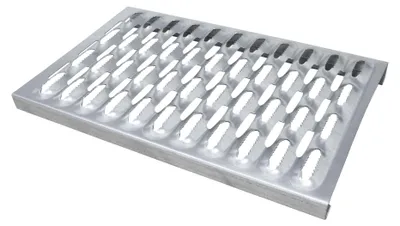Produktbild von DAPRONA Laufrost für Schornsteinfeger, verzinkt Silber 100cm, Robustes Gitterrost, Nutzbar als Fluchtweg