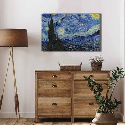 Image de Wallity, 4570VANGOGH074- VNC1174, Coloré, tableaux sur toile, 45 x 70 cm, 100% toile