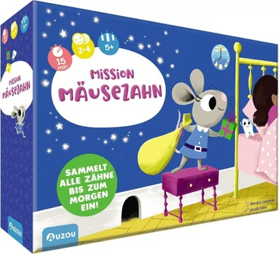 Produktbild von AUZOU | Mission Mäusezahn | Kinderspiele ab 5 Jahren | Brettspiele | Zahnfee | Mitbringsel für Kindergeburtstag | Familienspiele | Geschenke | Gesellschaftsspiele | Für 2 bis 4 Spieler ab 5 Jahren